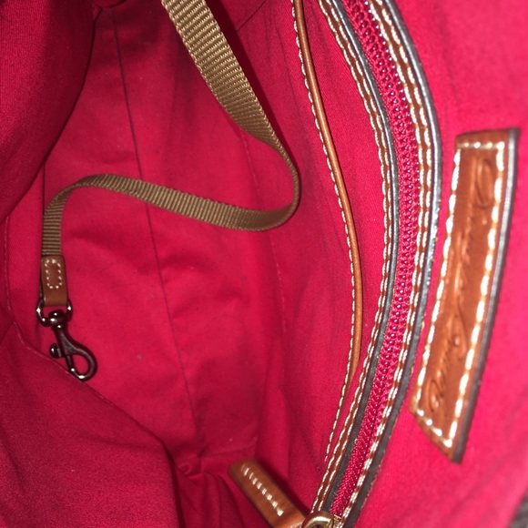 Dooney & Bourke blue and white stripes adjustable shoulder or crossbody - Picture 2 of 3